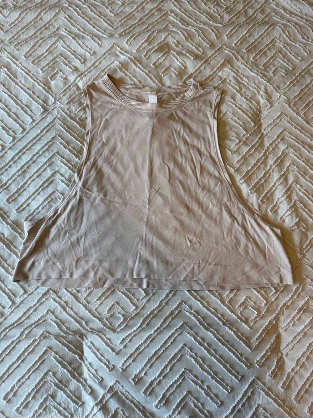 Muscle Tee Top - Neutral Cream